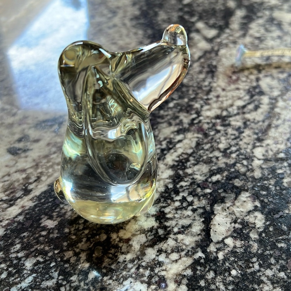 Glass Bassett Hound Figurine